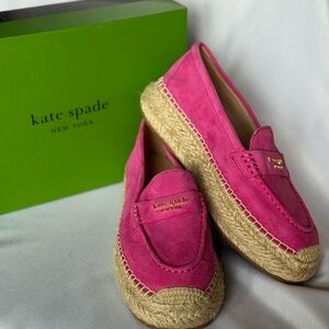 Kate Spade Pink Espadrille Loafers